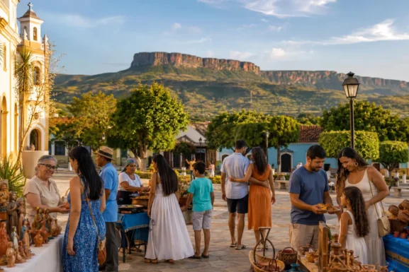 Paisagem e experiências de turismo, fé e gastronomia no Cariri