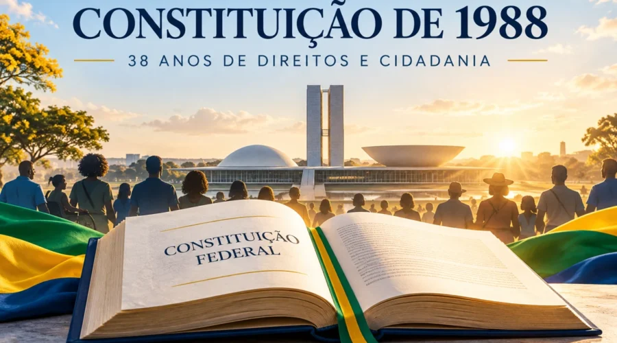 Constituição de 1988 completa 38 anos: direitos, democracia e cidadania